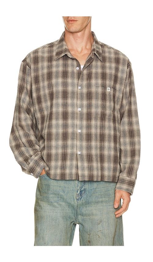 DRMERS CLUB Flannel Shirt in Black. S. Also in M, L, XL/1X