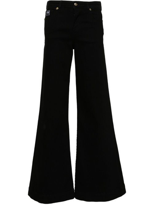 High-rise wide-leg jeans - Black