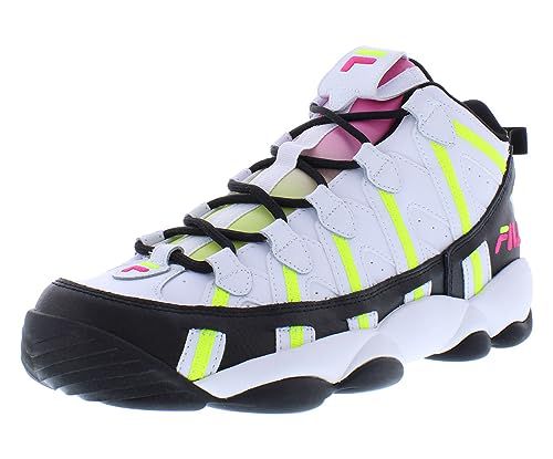 Fila Men's Stackhouse Spaghetti Basketball Sneakers Safety Yellow/Navy/White