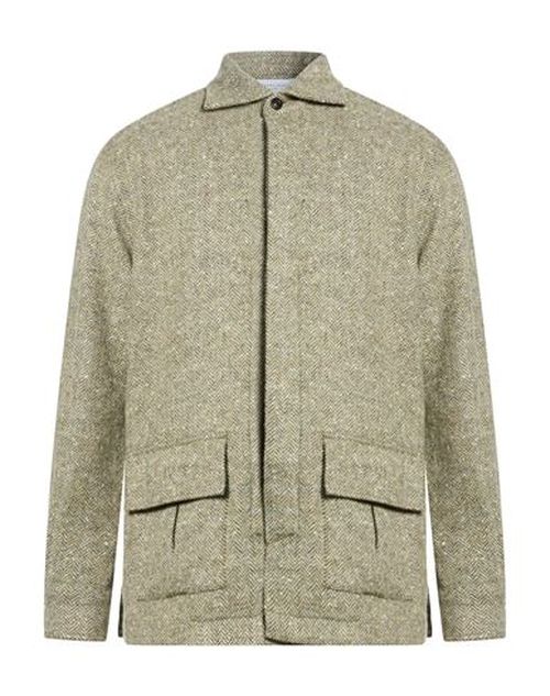 Man Jacket Light green Size M Wool