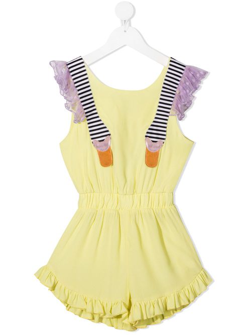 Mexico ruffled playsuit - Yellow