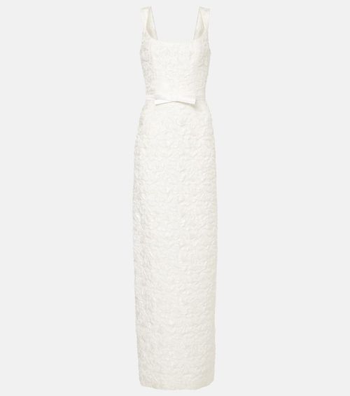 Robin floral jacquard gown