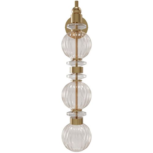 Aged Brass LED Wall Sconce from the Avra Collection