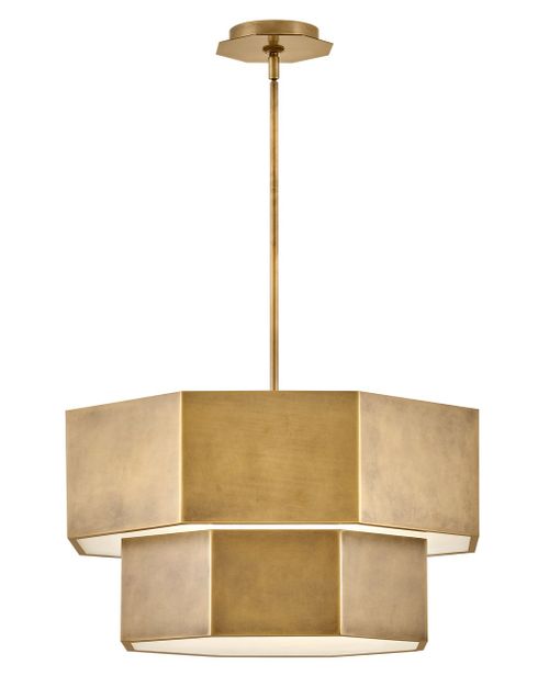 Heritage Brass LED Convertible Chandelier from the Facet Collection