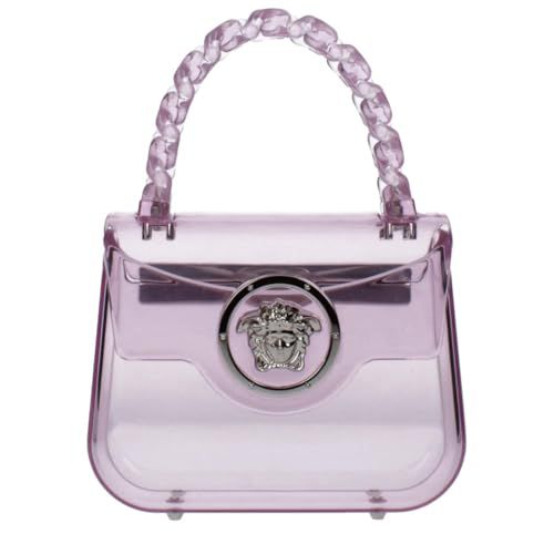 Versace Medusa Women's Transparent Pink PVC HandBag Bag