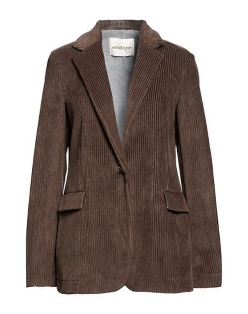 Woman Blazer Chocolate brown Size 10 Cotton