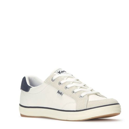 Women's Center III Leather Lace Up Medium/Wide Sneakers (Snow White/Navy)