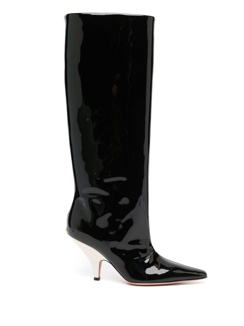 Kika 70mm leather knee boots - Black