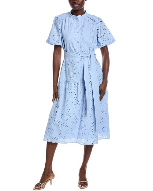 Eyelet A-Line Dress