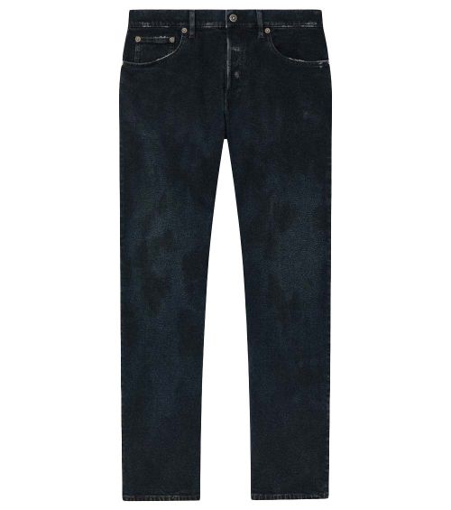 Dark Blue Mid Rise Jeans