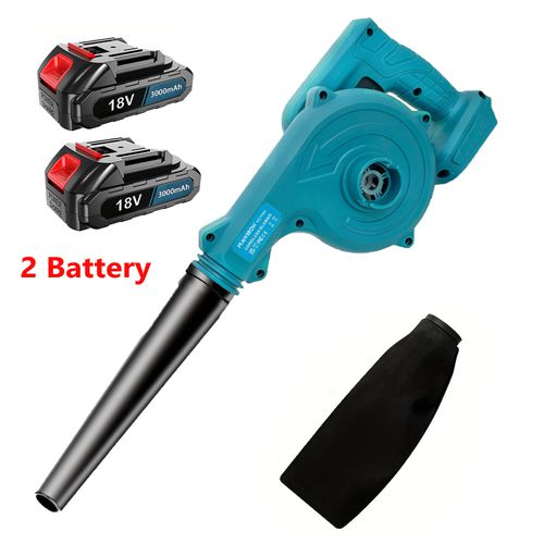 TEMU Cordless 2-in-1 Leaf Blower & Vacuum With 2x3000mah Battery & Charger, 300km/h , With Tube & Dust Bag For Lawn Care, Yard, Snow , Wood Chip