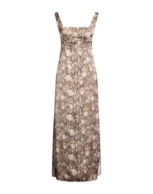 Woman Maxi dress Beige Size 4 Recycled polyester, Polyester