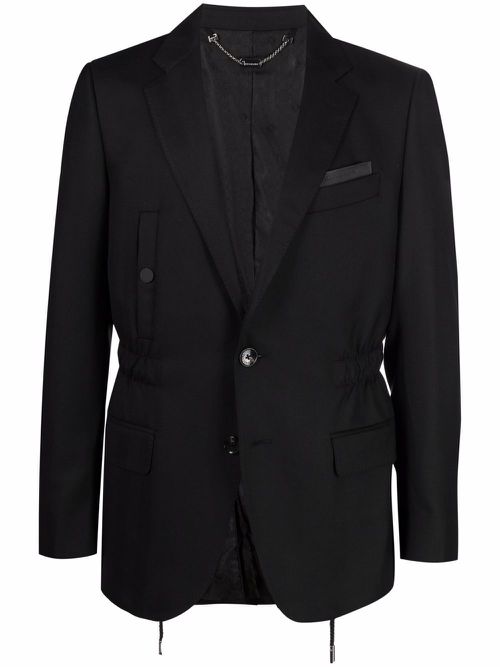 Institutional single-breasted blazer - Black