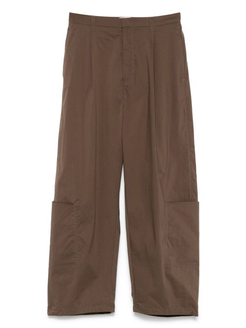 Patch-pocket trousers - Brown
