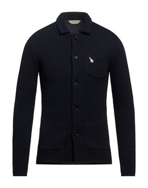 Man Cardigan Midnight blue Size 36 Acrylic, Virgin Wool