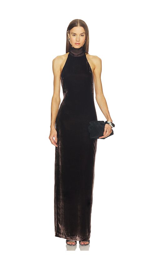 SRG Delia Dress in Chocolate. L also in M, S, XL