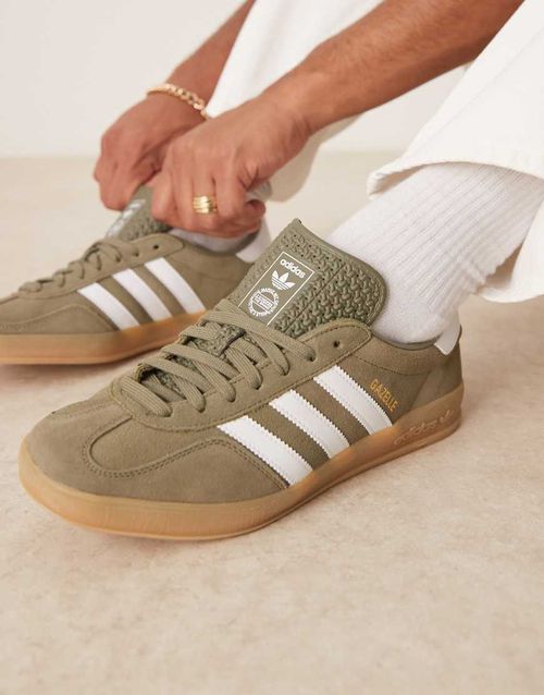 Adidas Originals Gazelle indoor sneakers in khaki green