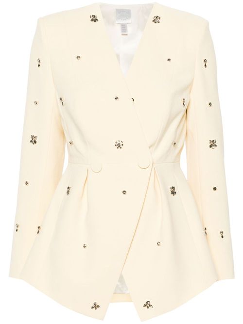 Milo crystal-embellished crepe blazer - Yellow