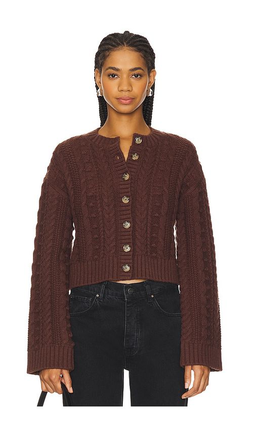 Tularosa CARDIGAN HUNTER in Chocolate. Größe XS. Also in L, M, S