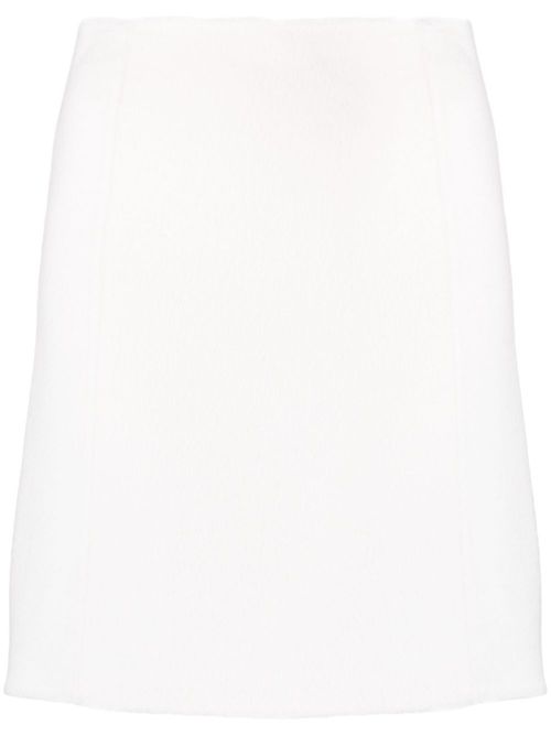 Above-knee wool skirt - White
