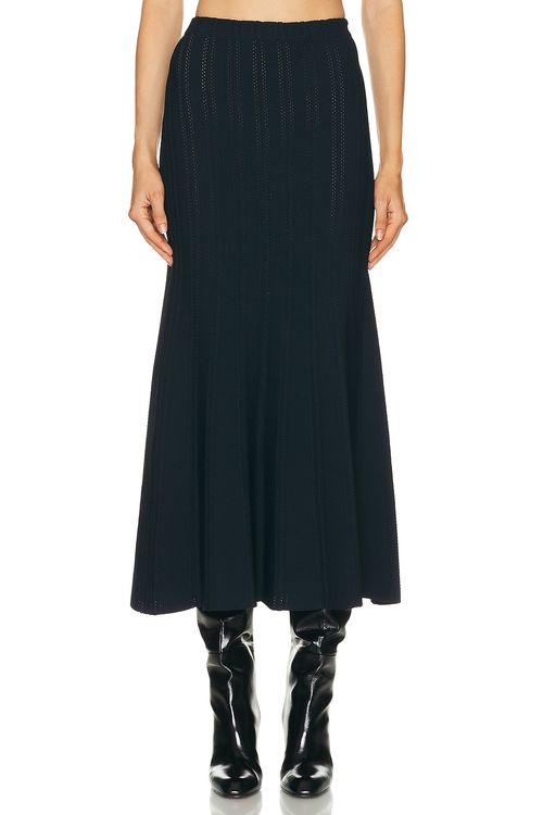 Adam Lippes Lyra Skirt in Navy - Navy. L also in M