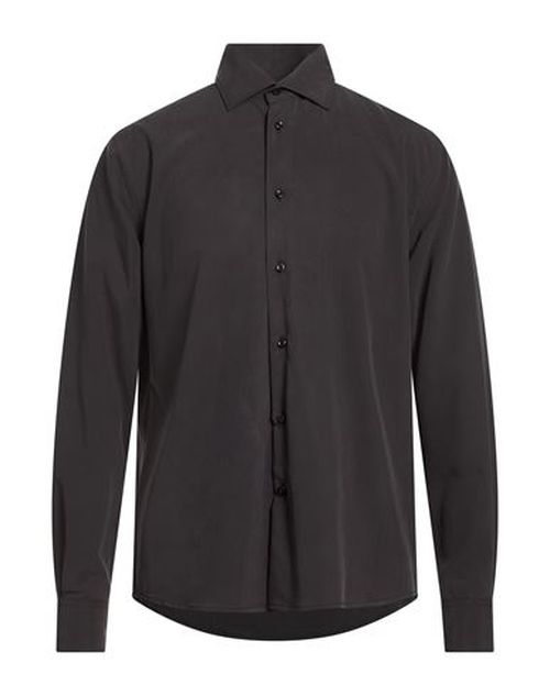 Man Shirt Black Size L Modal, Polyester, Elastane