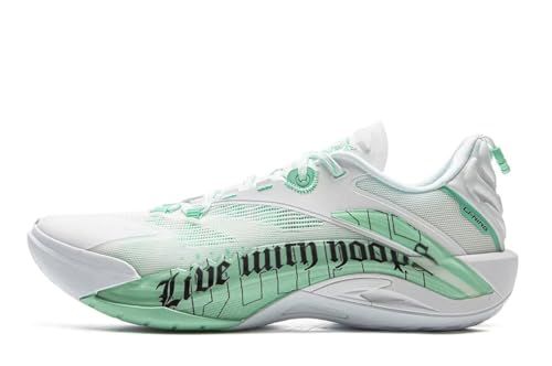 LI-NING BAD5 Sniper I Super Men Professional Basketball Shoes Lightweight High Rebound Basketball Outdoor Sneakers Gray US