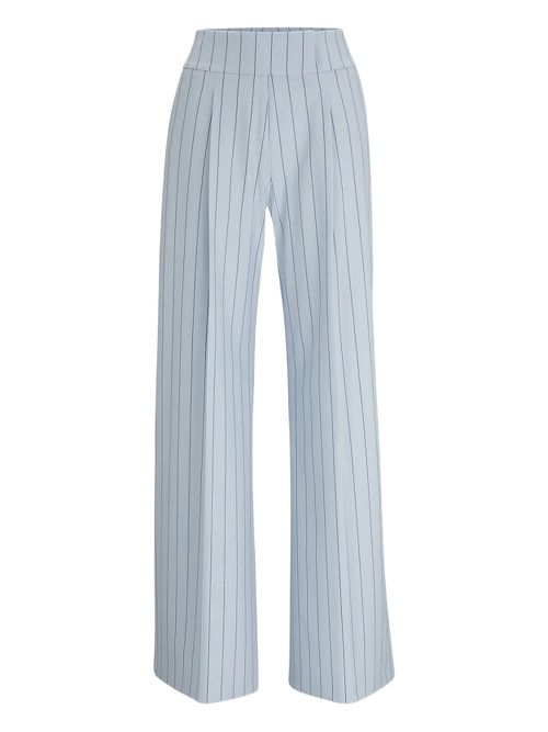 Striped wide-leg trousers - Grey