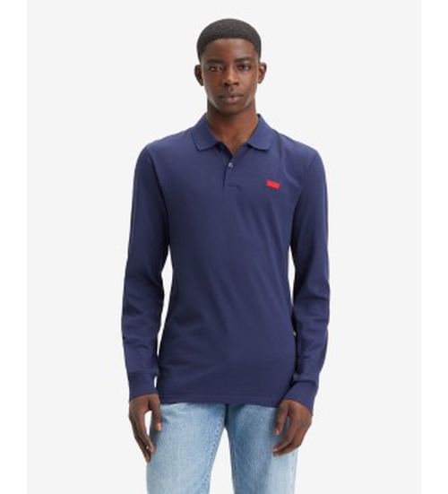 Levi's for man. A5797-0001 Housemark navy polo shirt (XXL), Casual, Cotton, Long sleeve