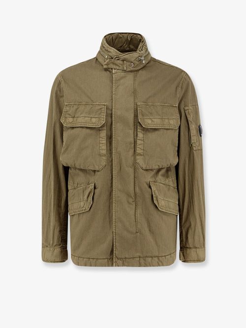Cotton Blend Sahariana Jacket — Green