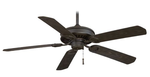 Black Iron W Aged Iron Accents 54" Ceiling Fan from the Sundowner Collection