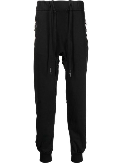 Straight-leg tracksuit bottoms - Black
