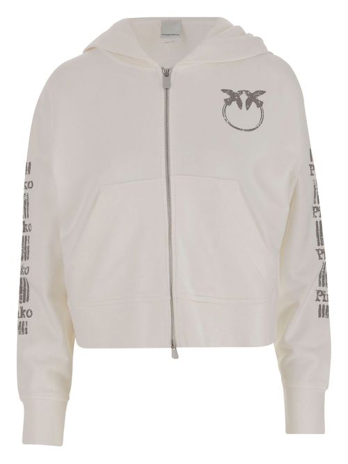 PINKO zip-up hoodie - White