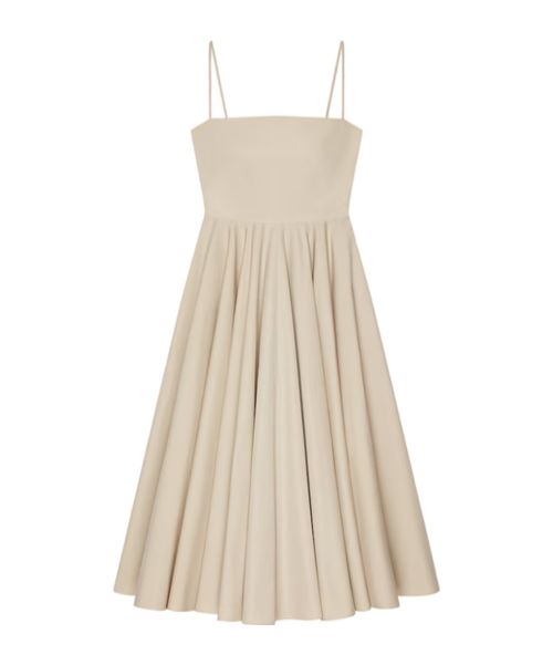 Pleated A-Line Midi Dress
