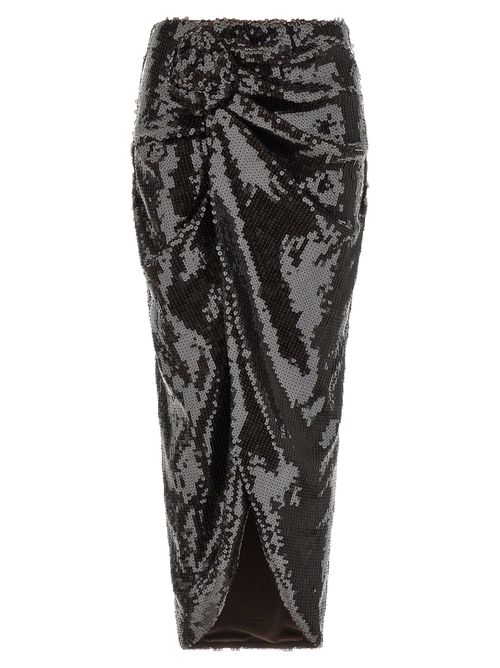 Sequin Knot Skirt — Black