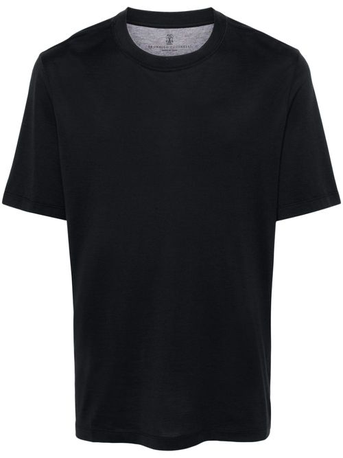 Crew-neck short-sleeve T-shirt - Blue