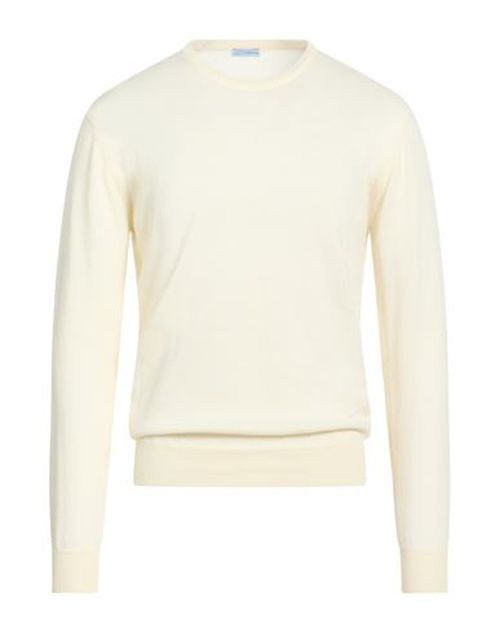 Man Sweater Cream Size 38 Virgin Wool