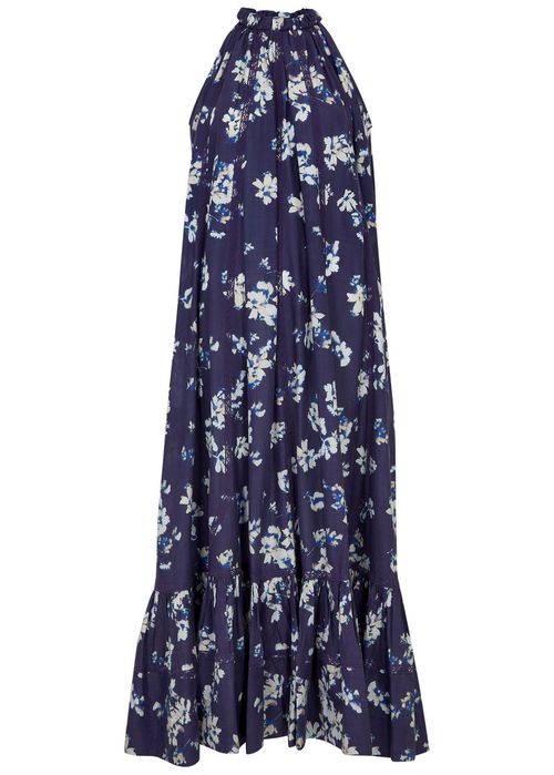 Celestia Floral-print Cotton Midi Dress