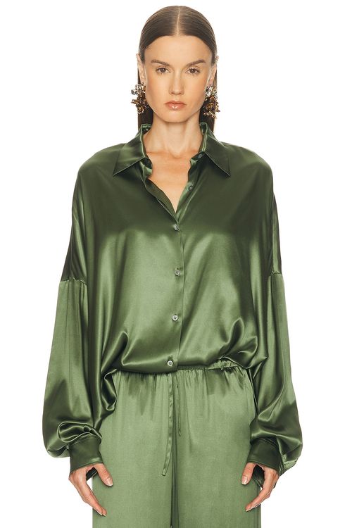 Dries Van Noten Casia Shirt in Green