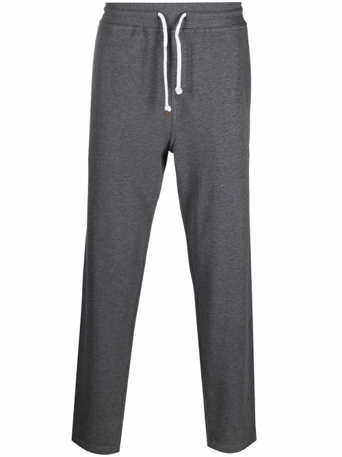 Jersey drawstring-waist track pants - Grey