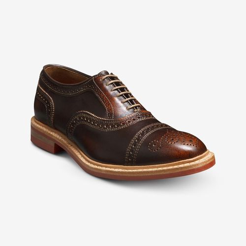 Strandmok Cap-toe Oxford with Dainite Rubber Sole in Brown Saddle Leather