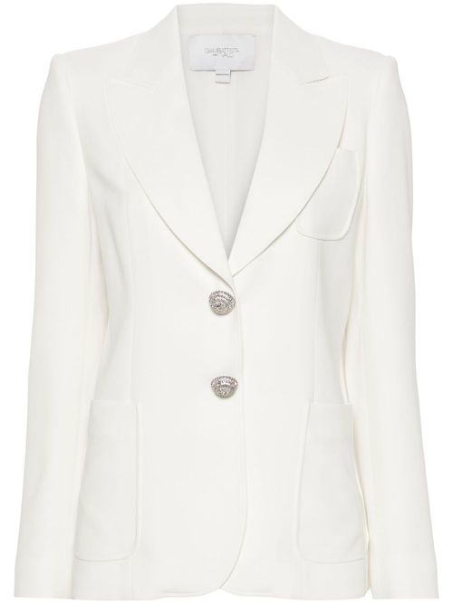 Crystal-embellished blazer - White