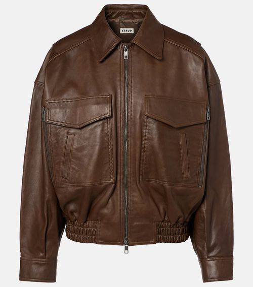 Eugene leather bomber jacket