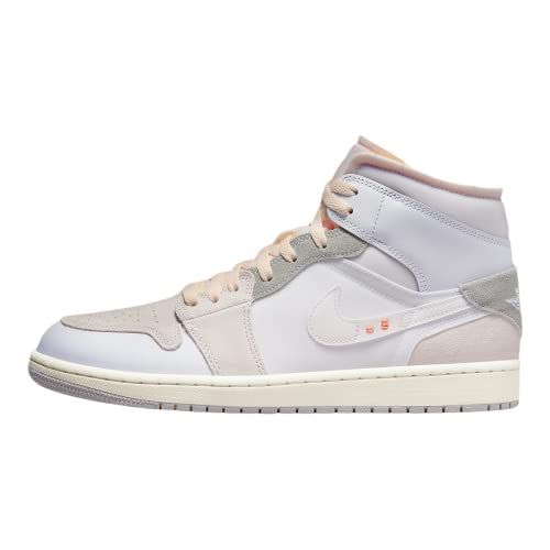 Jordan Mens Air 1 Mid Gym Red Black Toe - White/Gym Red-Black