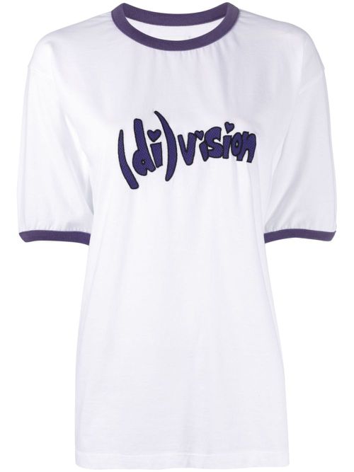 Logo-embroidered organic-cotton T-shirt - White