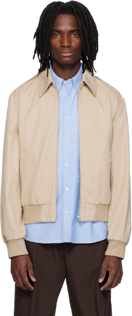 Beige Miles Bomber Jacket