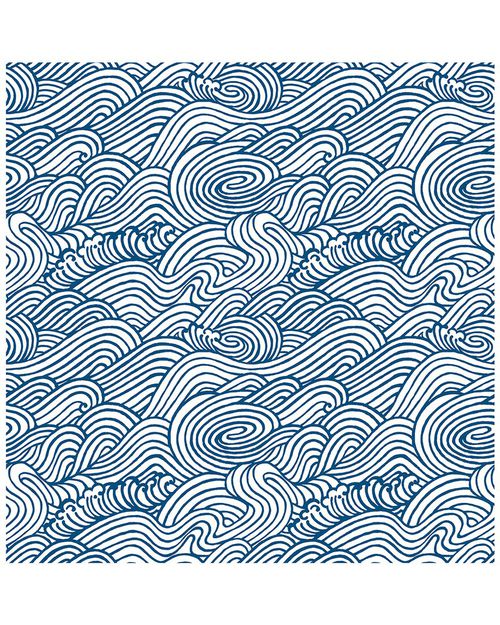 A-Street Prints Mare Navy Wave Wallpaper