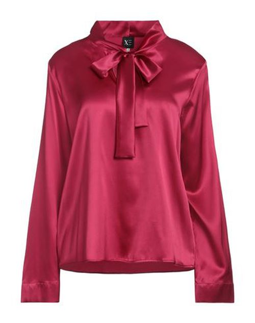 Woman Top Fuchsia Size 6 Silk, Elastane