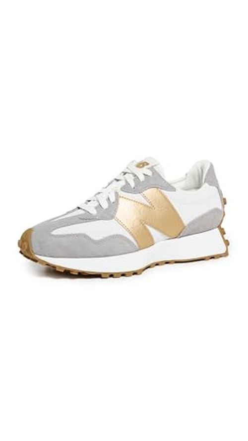 New Balance Women's 327 Grey Matter/Gold Metallic