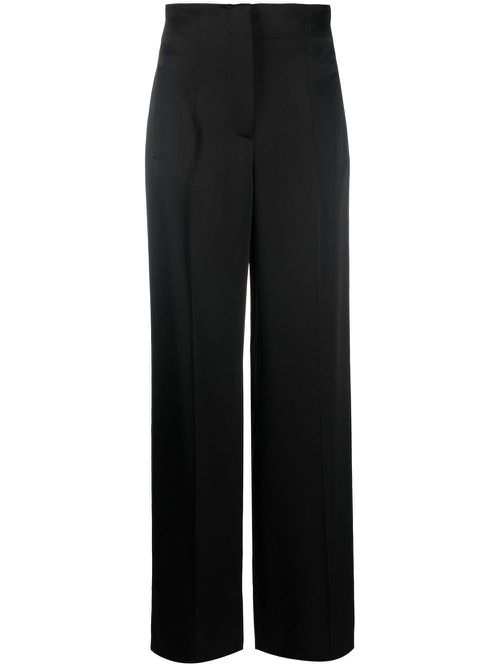 Hi-rise straight-leg trousers - Black